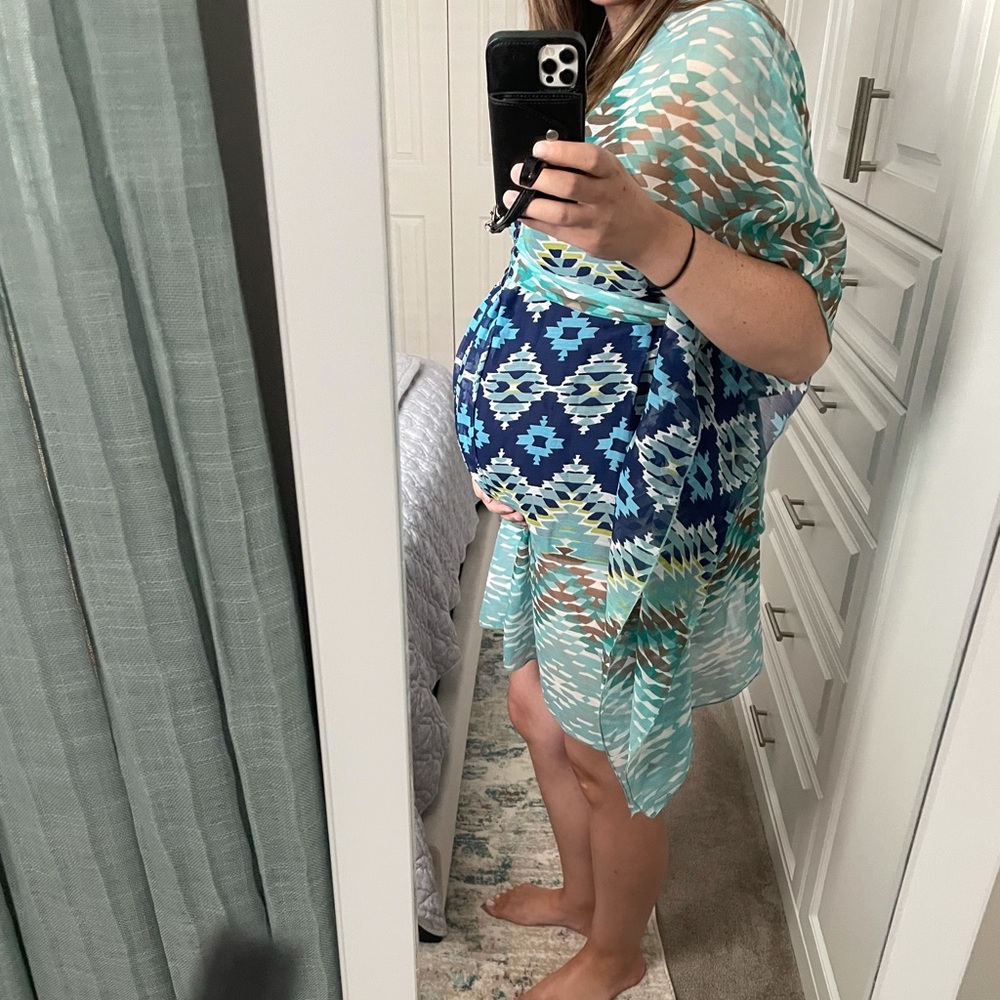 Seraphine jeweled maternity bathing suit cover up